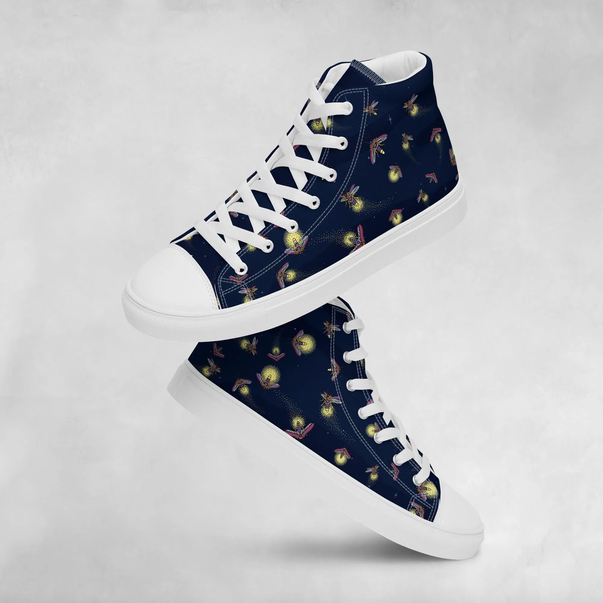 Fireflies - Women's High Top Canvas Shoes