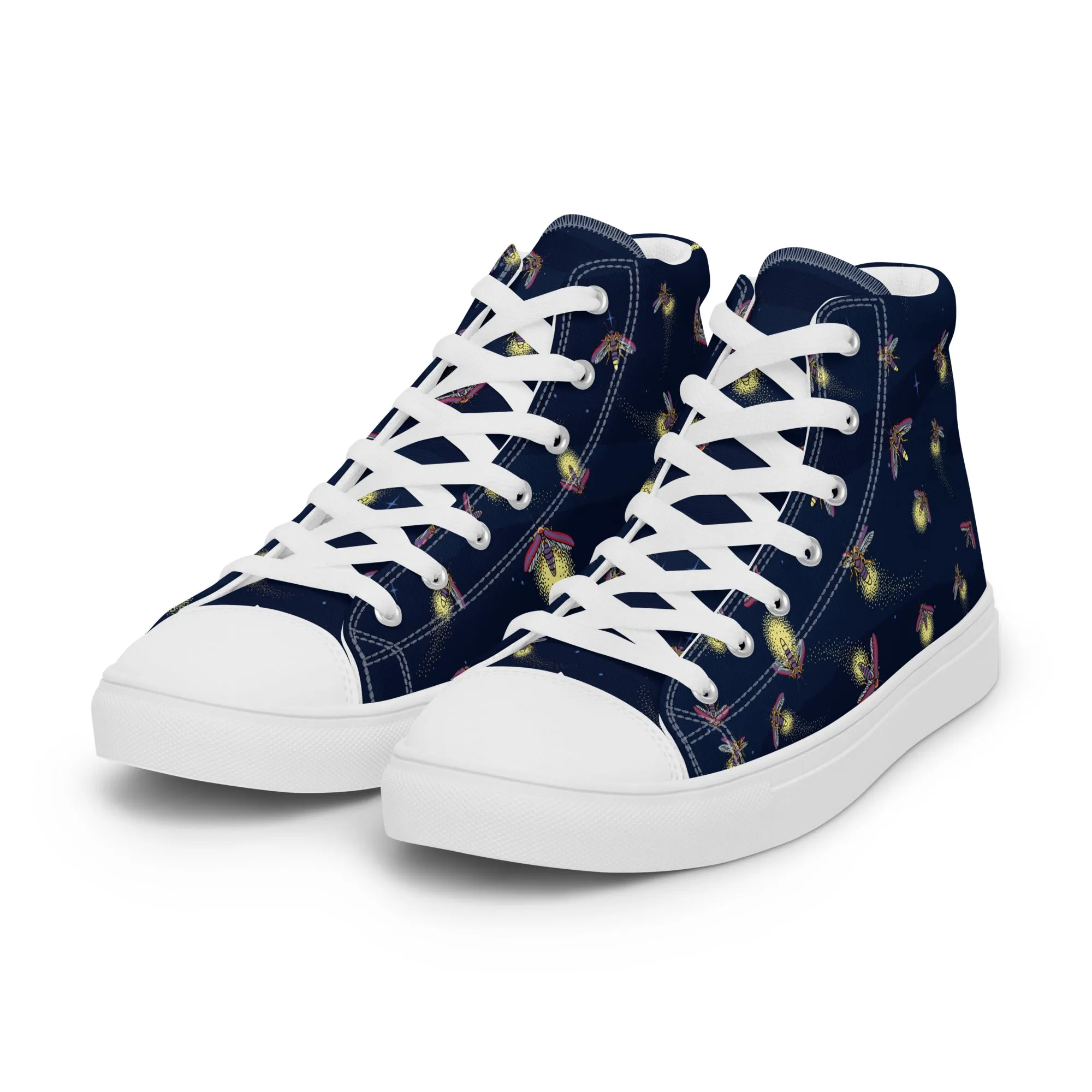 Fireflies - Women's High Top Canvas Shoes