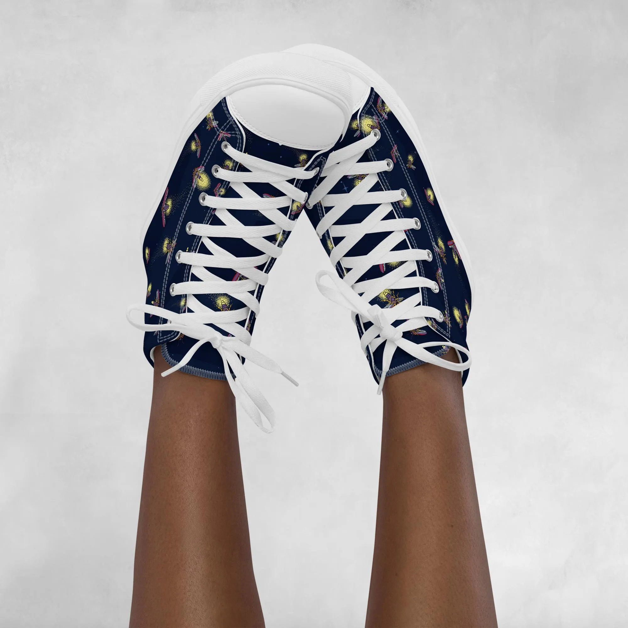 Fireflies - Women's High Top Canvas Shoes