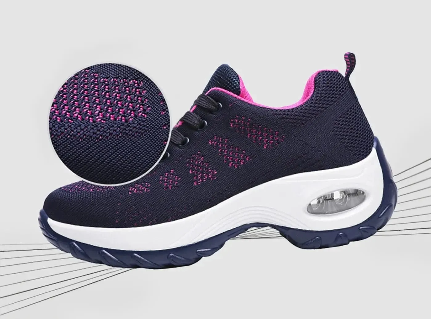 FitVille Women's Minimalist Air Cushion Sneakers