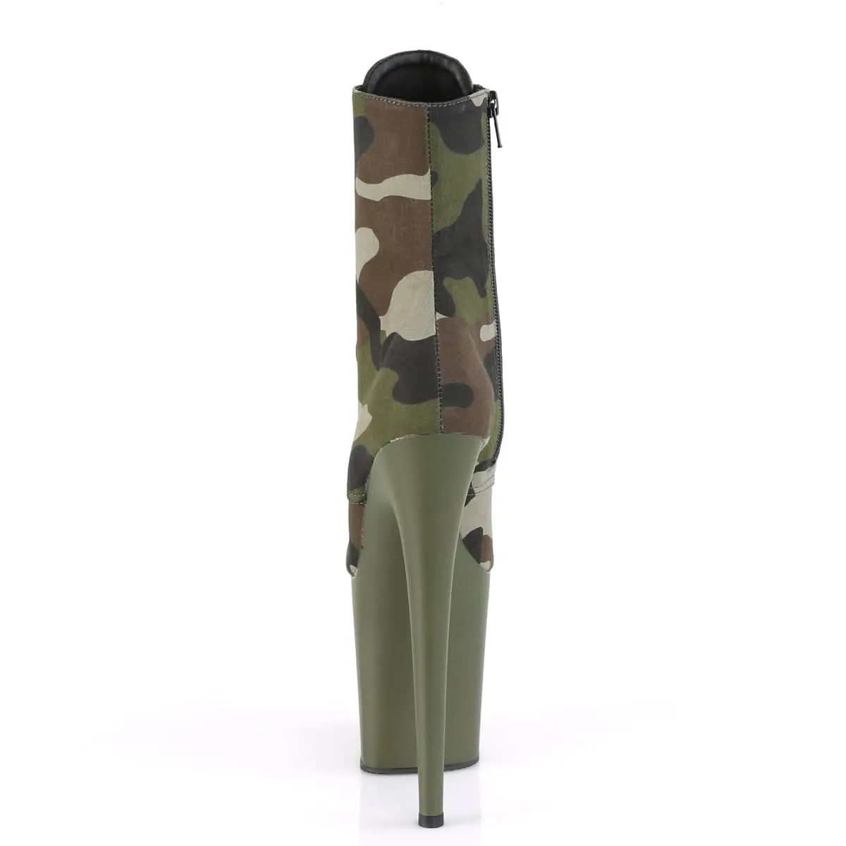 FLAMINGO-1020CAMO Green & Brown Calf High Boots