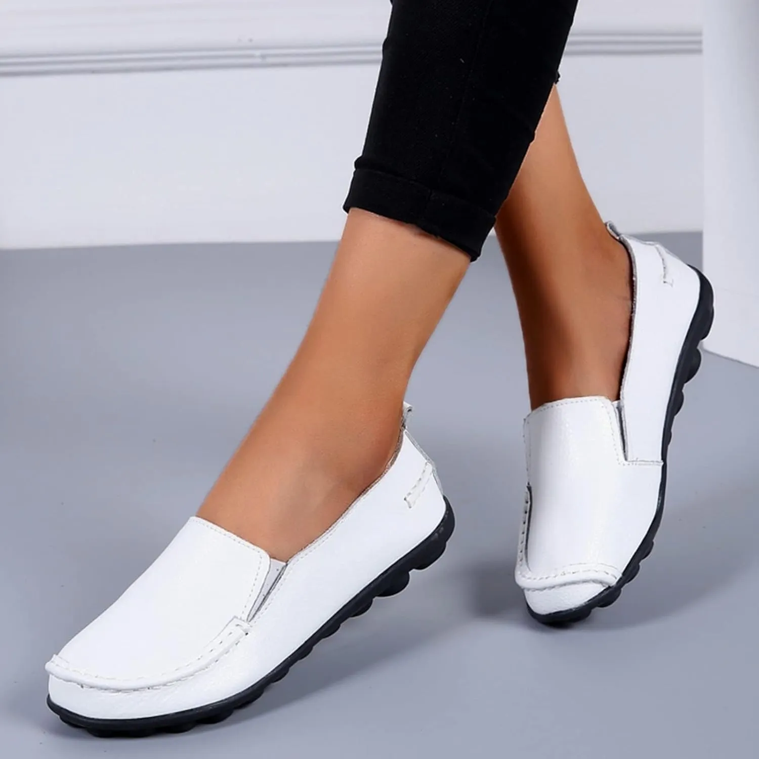 Flats Shoes Women's Comfort Penny Loafers Slip-Ons Walking Shoes Wide Width Orthopedic Shoes Business Casual Shoes