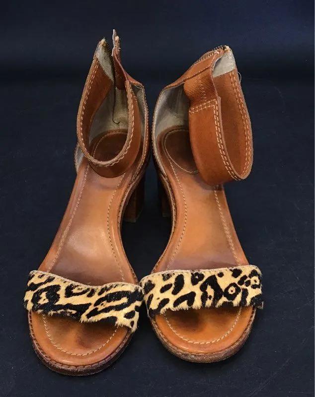 Frye Women's Brown Black Ankle Strap Sandals - Size 8.5M