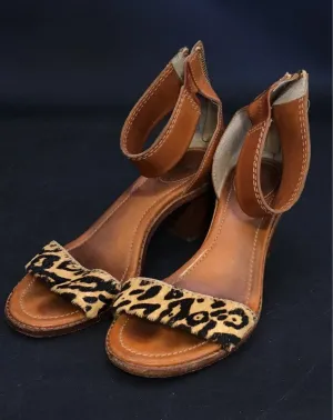 Frye Women's Brown Black Ankle Strap Sandals - Size 8.5M