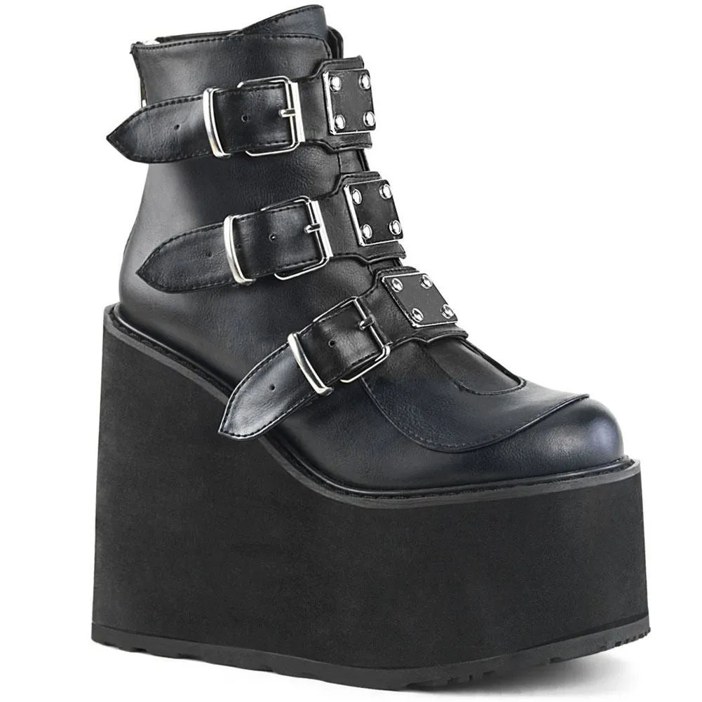 Funki Buys | Boots | Women's Gothic Platform Ankle Wedge Boot