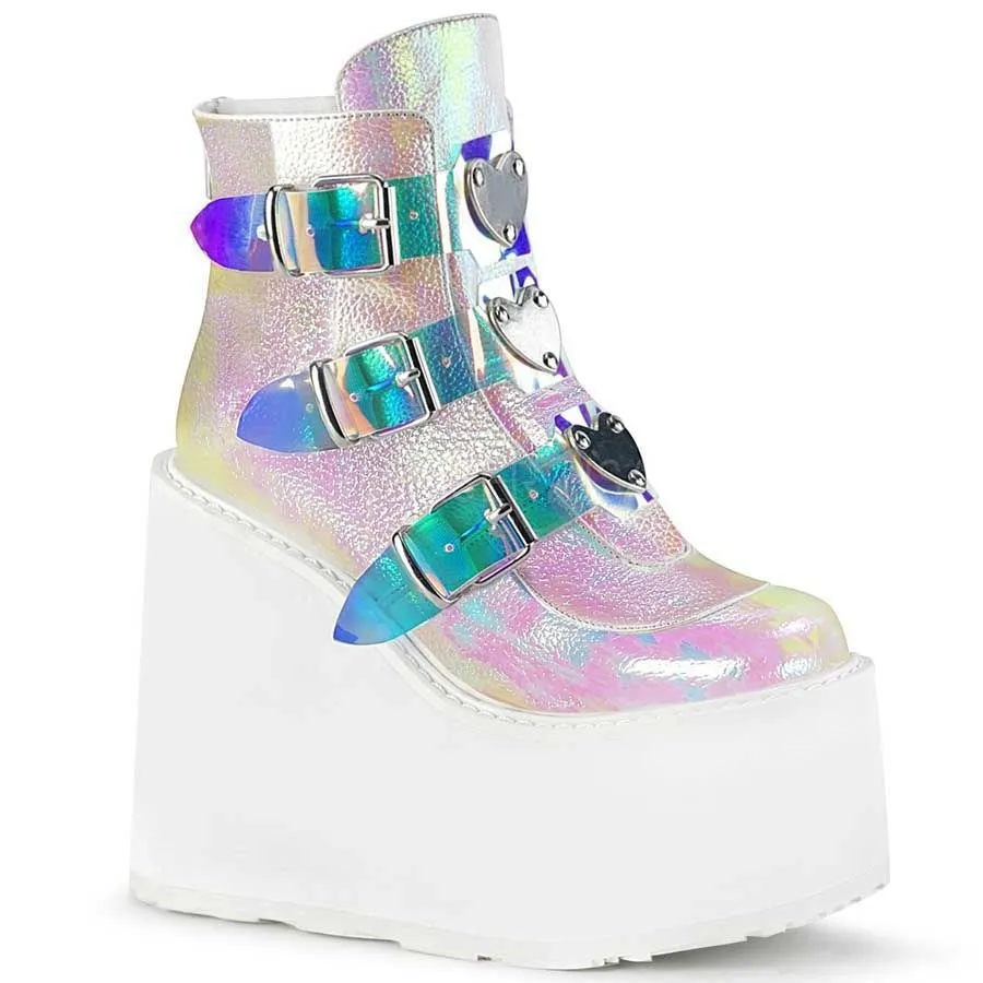 Funki Buys | Boots | Women's Gothic Platform Ankle Wedge Boot