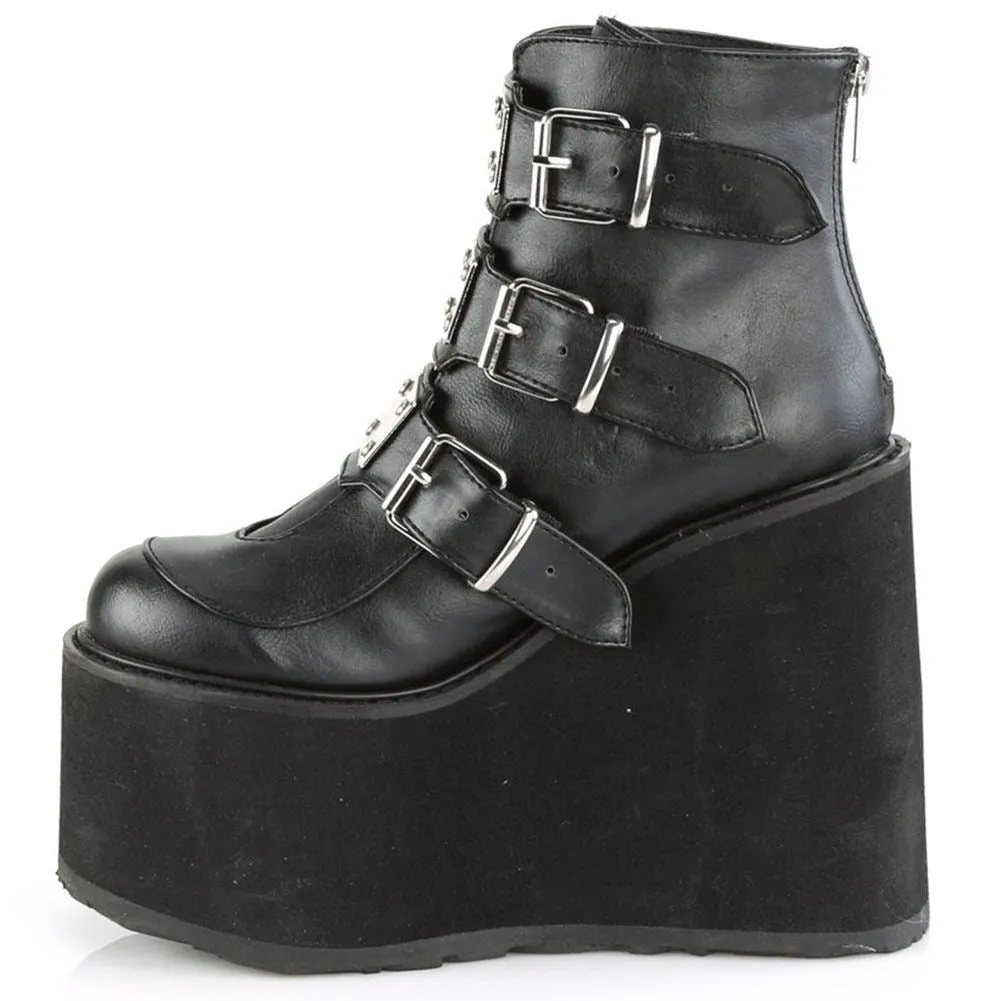 Funki Buys | Boots | Women's Gothic Platform Ankle Wedge Boot