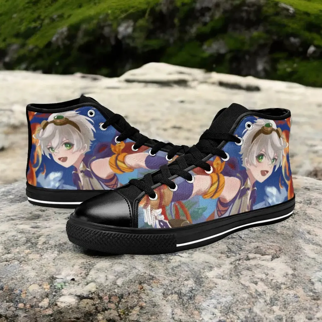 Genshin Impact Bennett Shoes High Top Sneakers for Kids and Adults