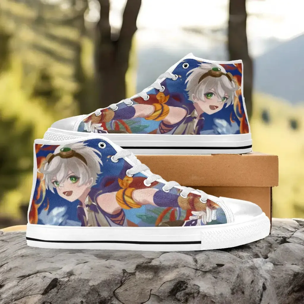 Genshin Impact Bennett Shoes High Top Sneakers for Kids and Adults