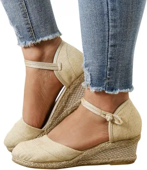 Gibobby Sandals for Women Platform,Womens Casual Round Toe Breathable Wedges Bowknot Hollow Out Walking Beach Shoes