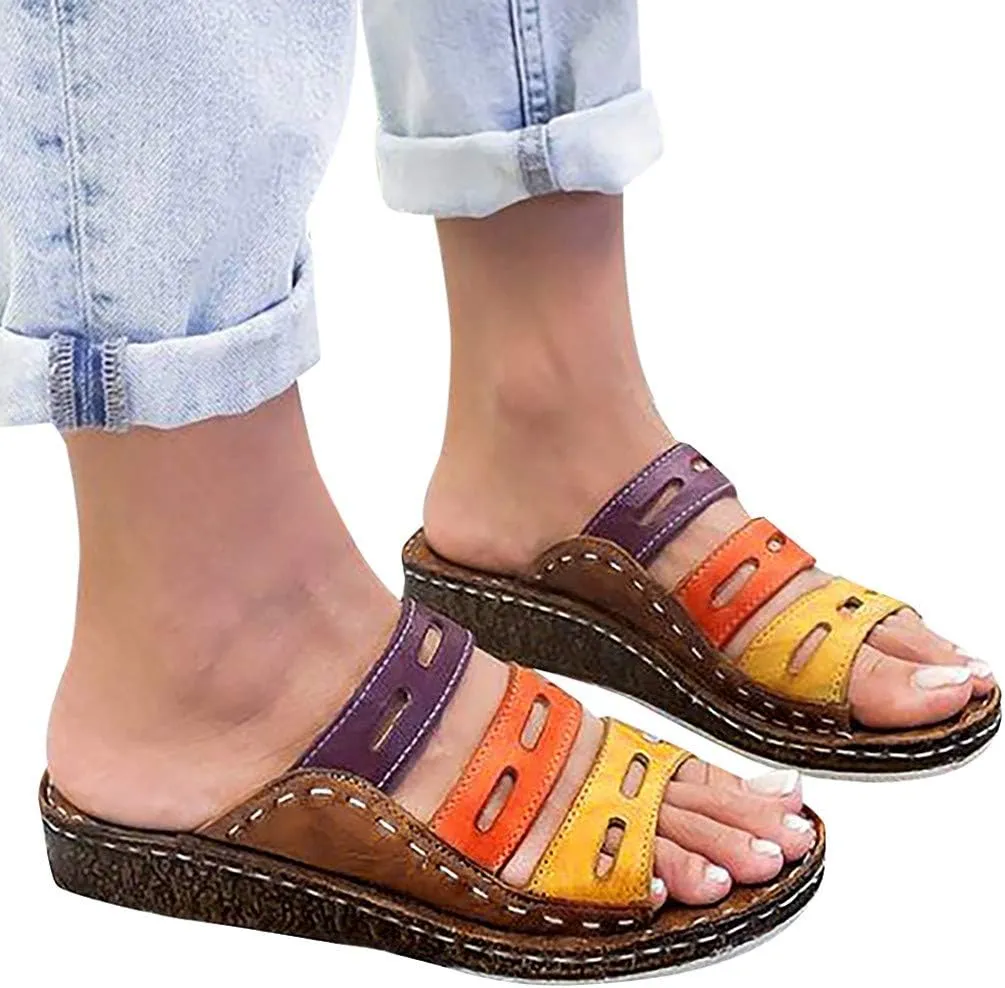 Gibobby Sandals for Women Wide Width,2019 Summer Comfy Platforms Sandals Shoes Beach Travel Shoe Casual Flip Flops Slippers