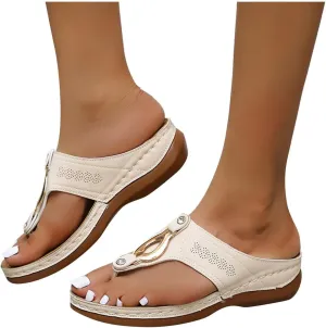Gibobby Sandals for Women Wide Width,2019 Summer Comfy Platforms Sandals Shoes Beach Travel Shoe Casual Flip Flops Slippers