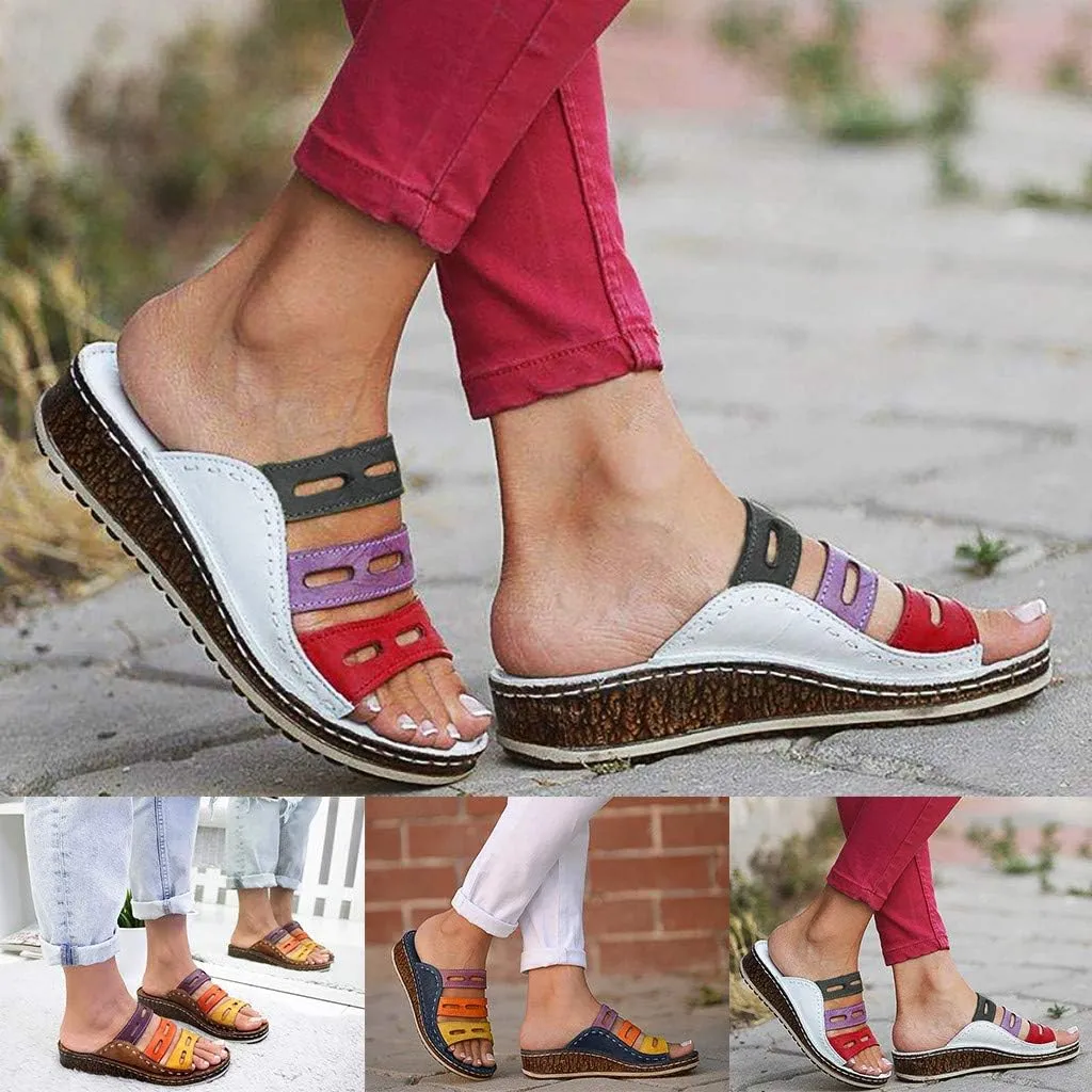 Gibobby Sandals for Women Wide Width,2019 Summer Comfy Platforms Sandals Shoes Beach Travel Shoe Casual Flip Flops Slippers