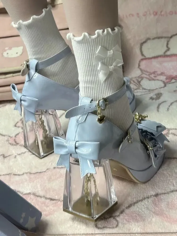 Golden Teddy High Heel Mary Janes