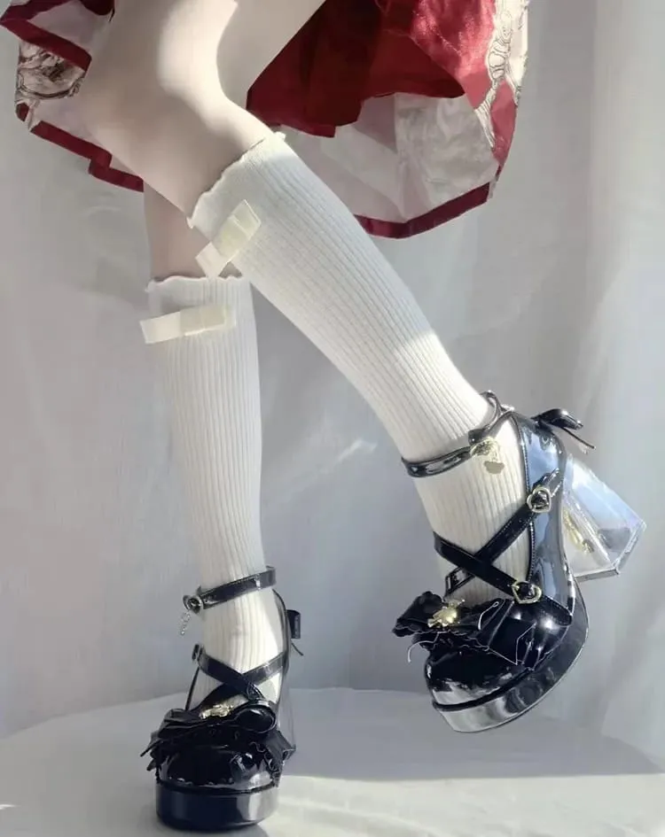 Golden Teddy High Heel Mary Janes