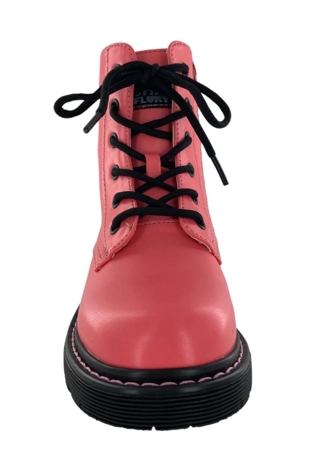 Gotta Flurt Girl's Lori G Pink Short Shaft Combat Boot