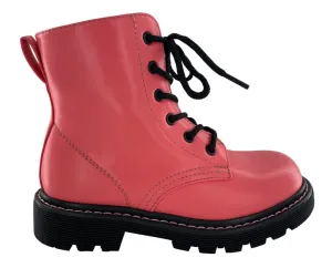 Gotta Flurt Girl's Lori G Pink Short Shaft Combat Boot