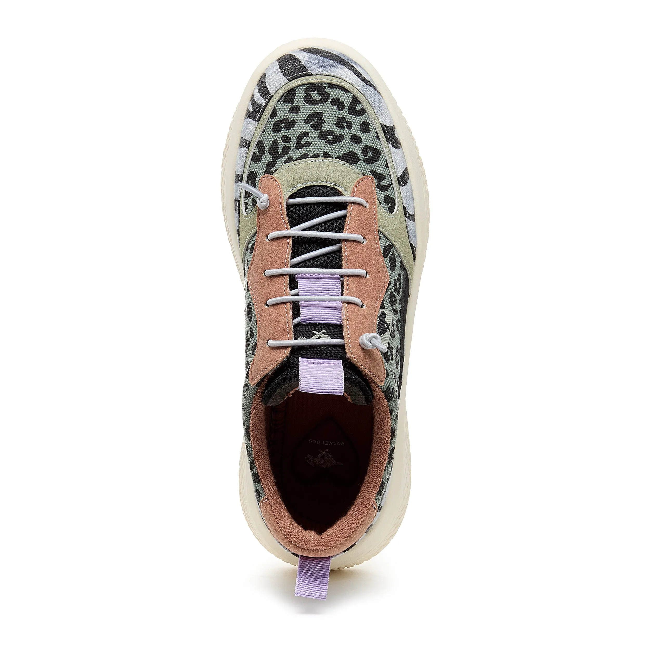 Gravel Leopard/Zebra Print Slip-On Trainers