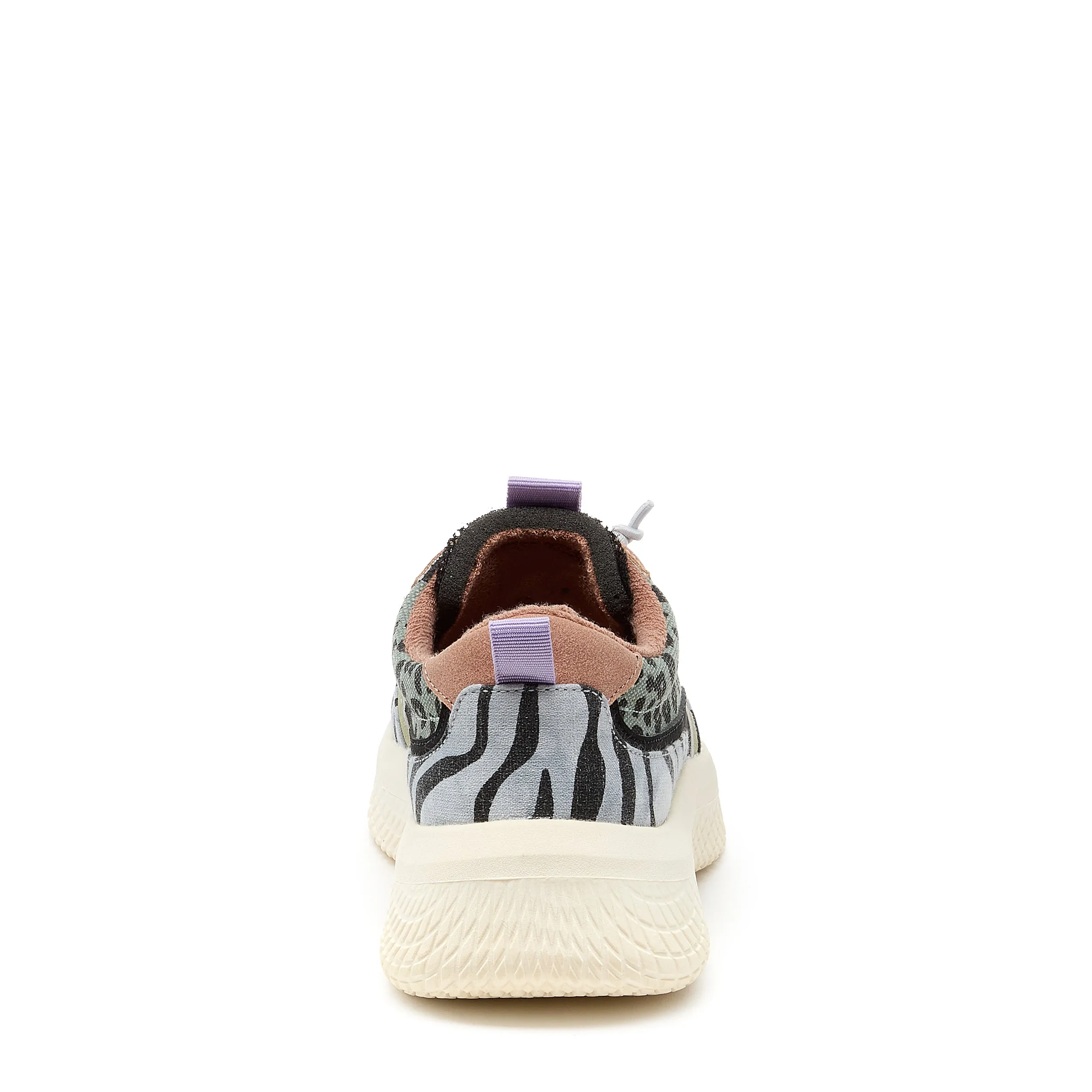 Gravel Leopard/Zebra Print Slip-On Trainers