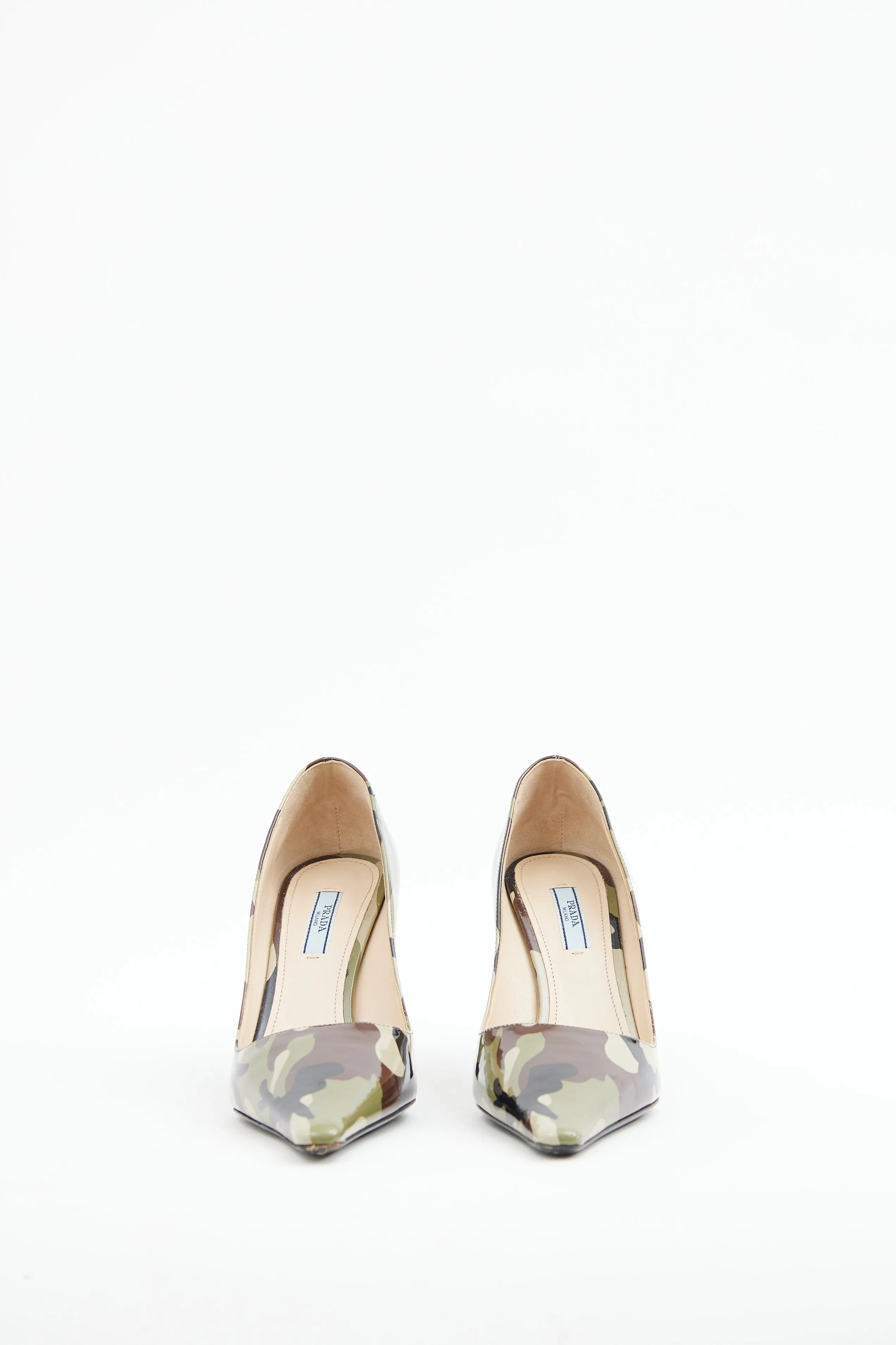 Green Camo Patent Pump