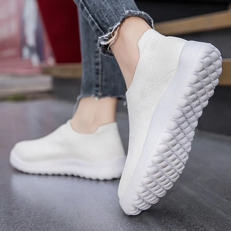 GRW Orthopedic Shoes Women Breathable Wear-resistant Slip-ons Wowen Mesh Elegant Summer