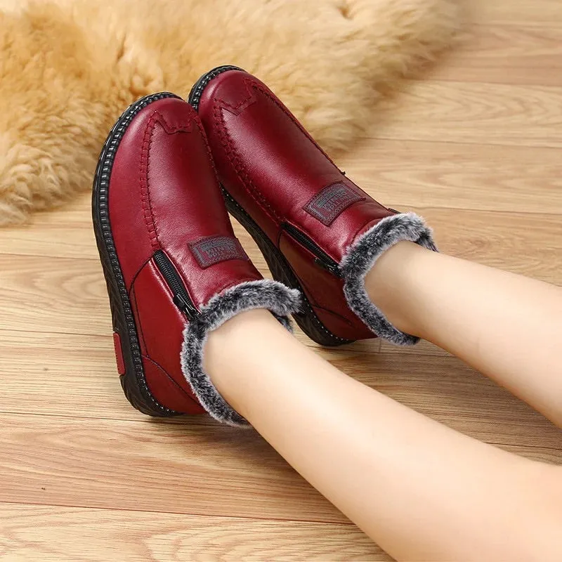 GRW Women Orthopedic Boots Comfortable Waterproof Arch-support Leather Winter