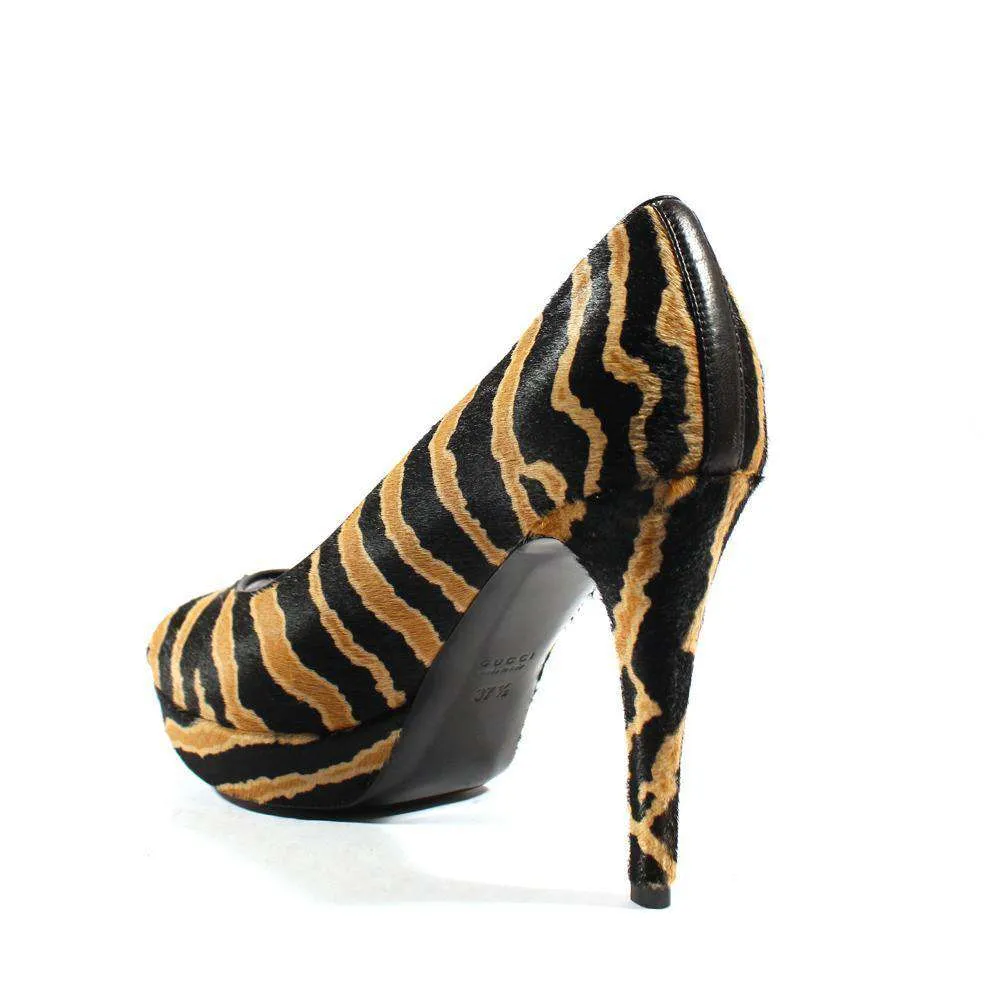 Gucci Women's Nappa Charlotte Pony Animalier Pumps (GGW3201)