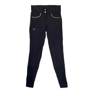 Halter Ego 'Evolution' Full Seat Breeches in Black/Silver - Women's 24