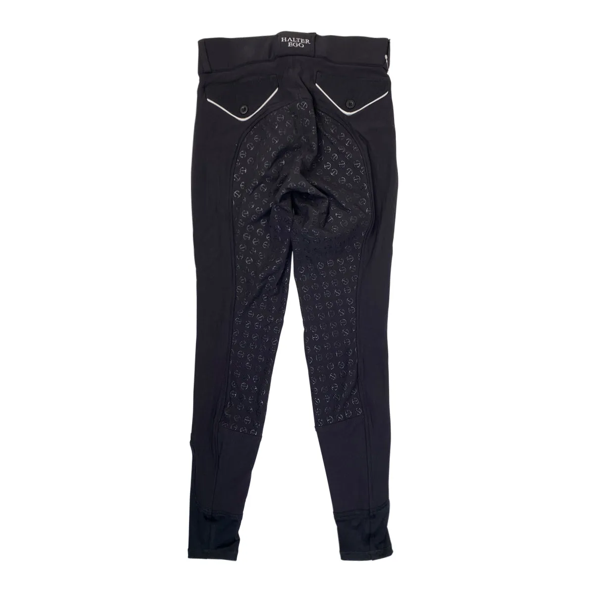 Halter Ego 'Evolution' Full Seat Breeches in Black/Silver - Women's 24