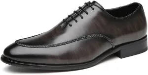 HASMI Business Formal Leather Shoes Men's Retro British Style Office Shoes Gentleman Oxford Derby Shoes