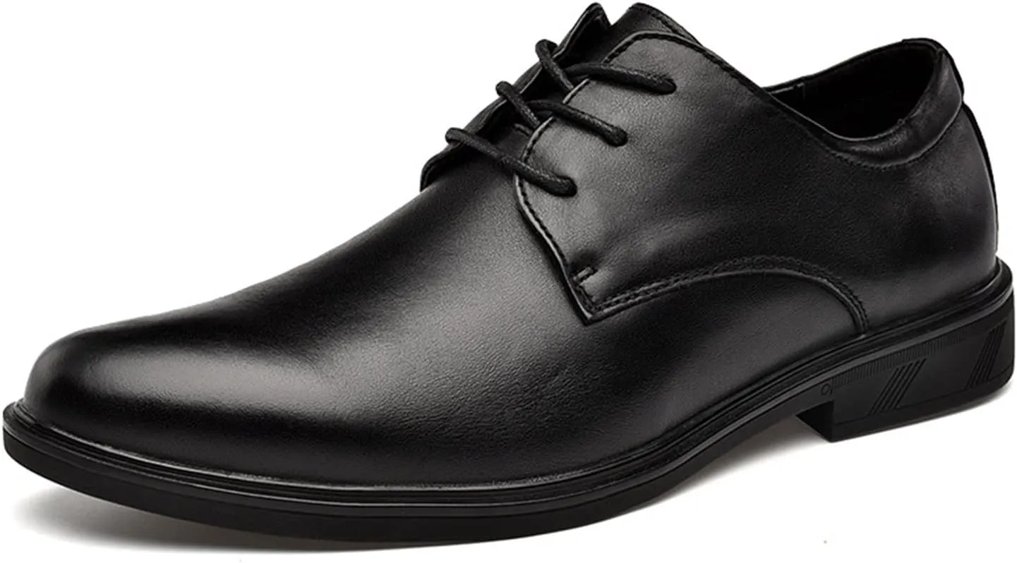 HASMI Men's Casual Formal Leather Shoes Derby Toe Layer Leather Business Shoes Cross-Border Large Size Business Shoes