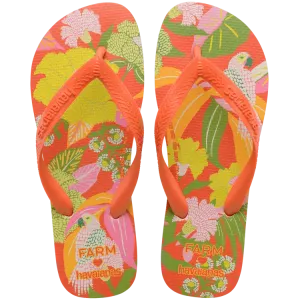 Havaianas X Farm Rio Neon Florals Flip Flops