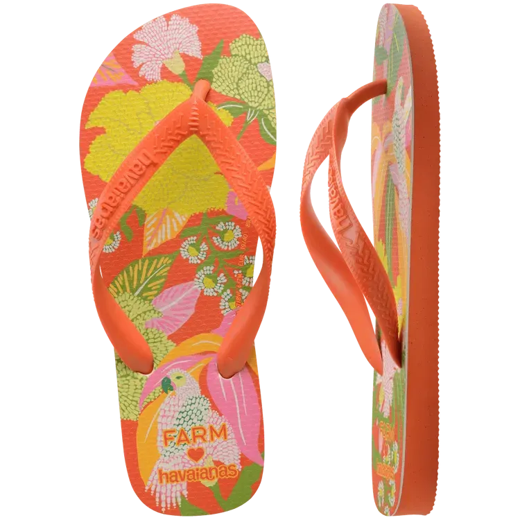 Havaianas X Farm Rio Neon Florals Flip Flops