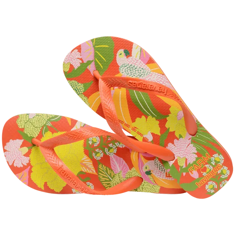 Havaianas X Farm Rio Neon Florals Flip Flops