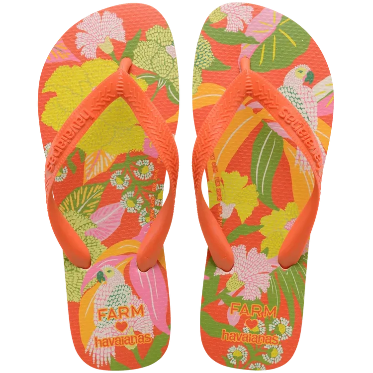Havaianas X Farm Rio Neon Florals Flip Flops