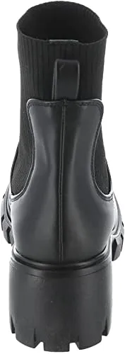 Hayle Platform Chelsea Boots in Black