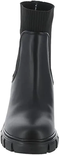 Hayle Platform Chelsea Boots in Black