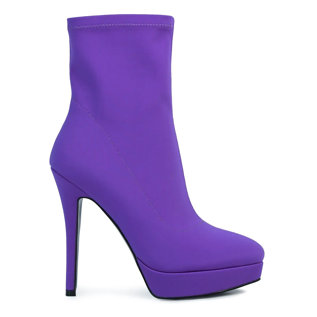 High Heeled Lycra Ankle Boot