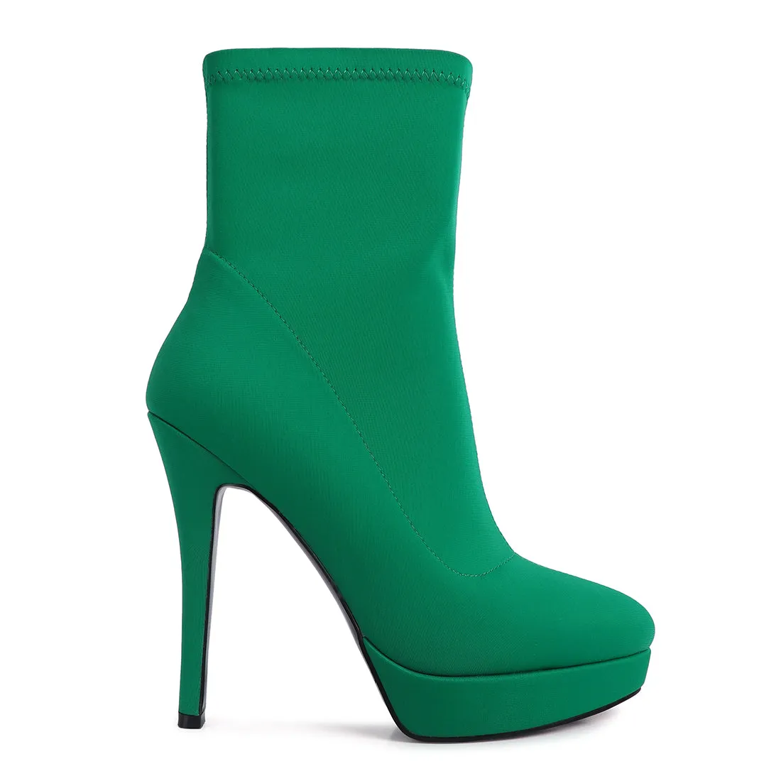 High Heeled Lycra Ankle Boot