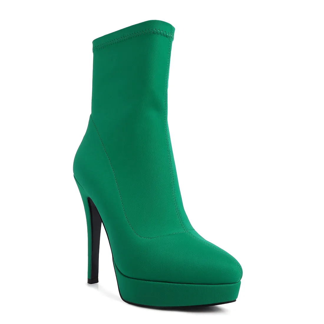 High Heeled Lycra Ankle Boot