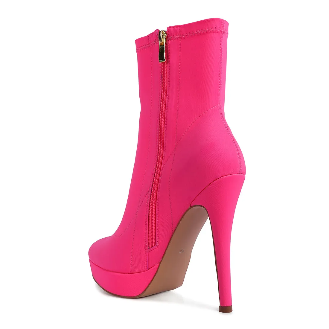 High Heeled Lycra Ankle Boot