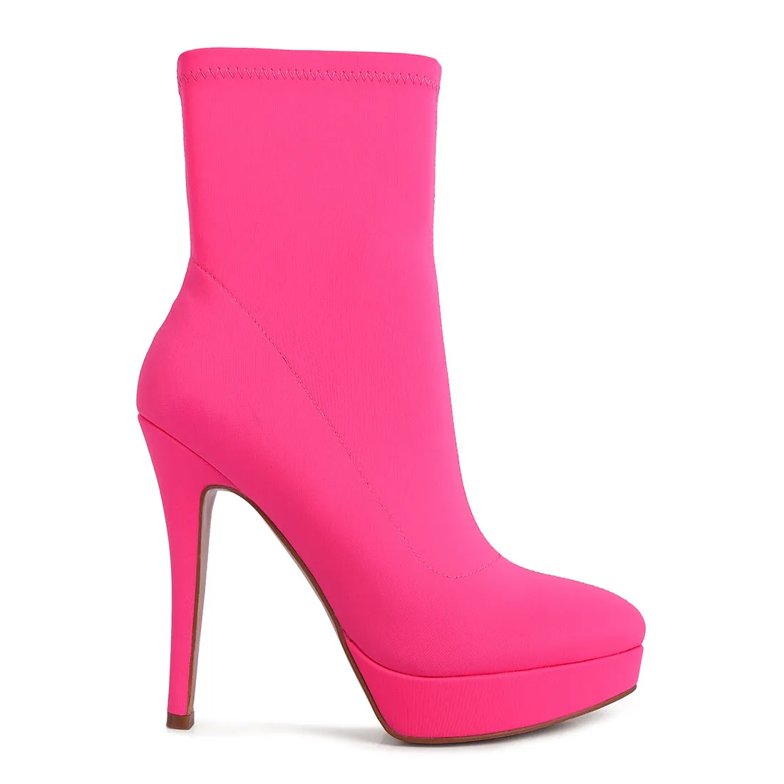High Heeled Lycra Ankle Boot