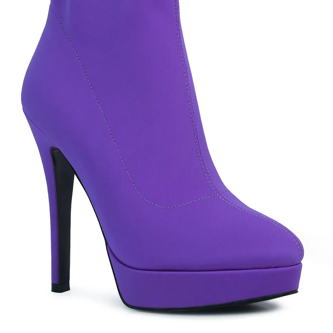 High Heeled Lycra Ankle Boot