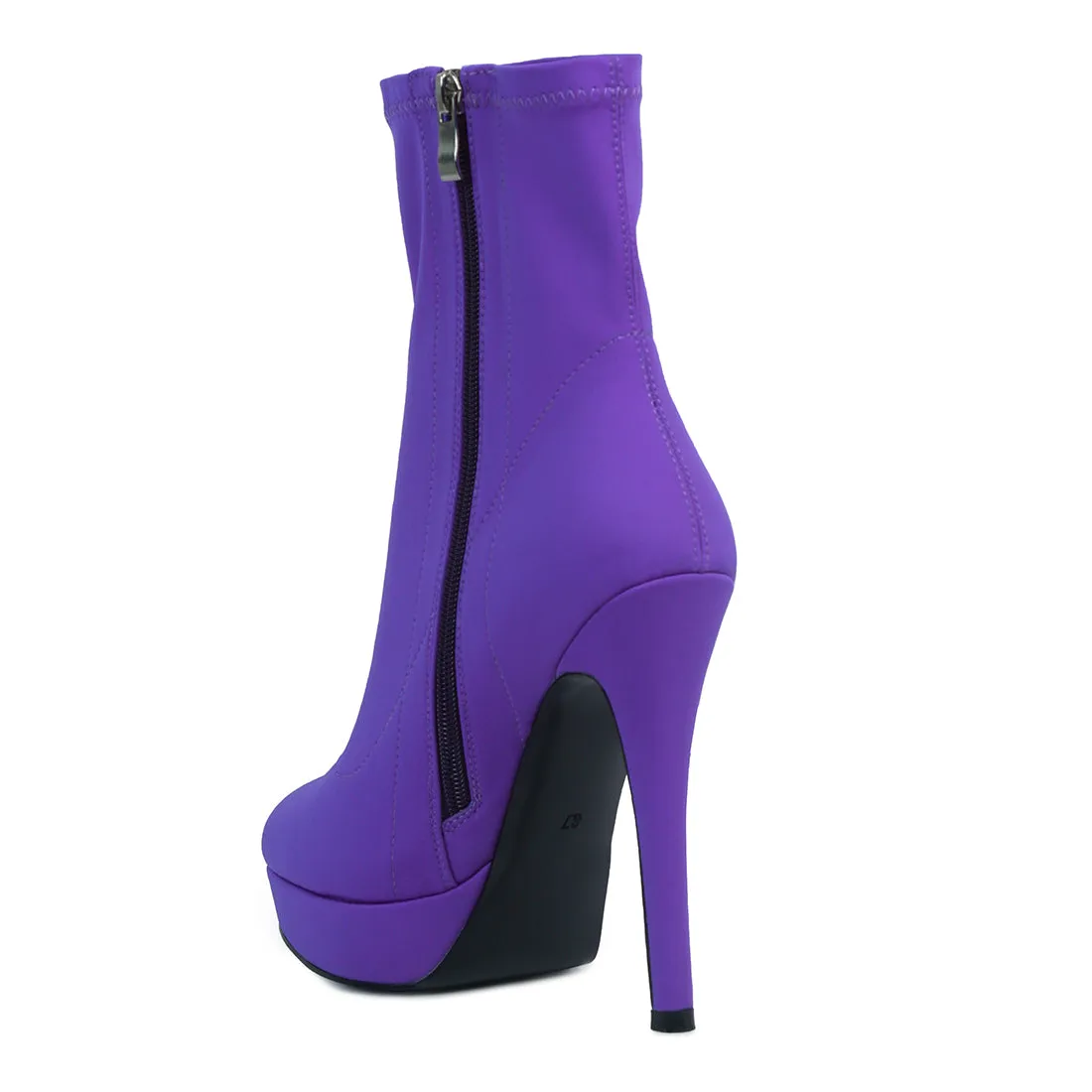 High Heeled Lycra Ankle Boot