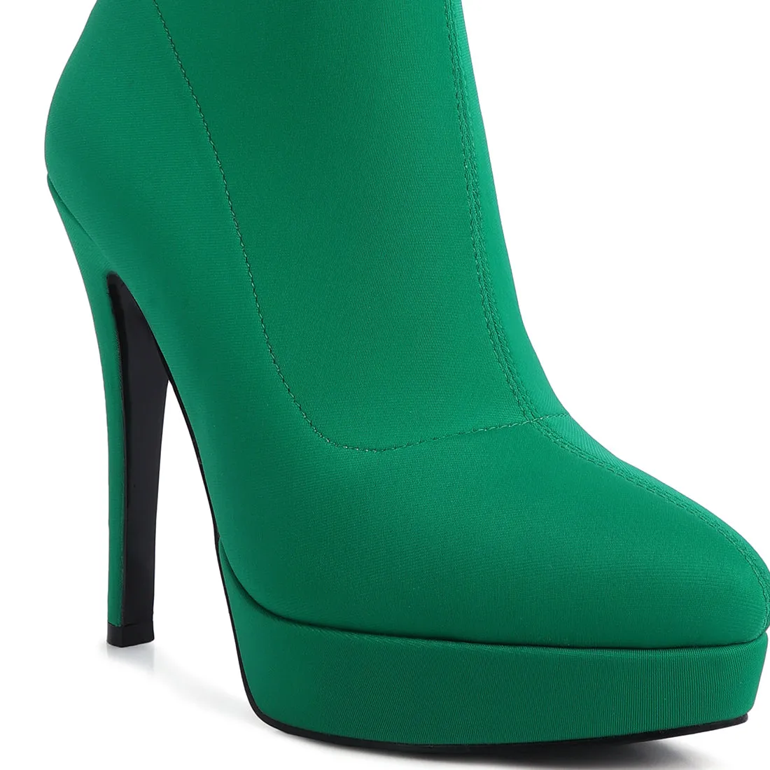 High Heeled Lycra Ankle Boot