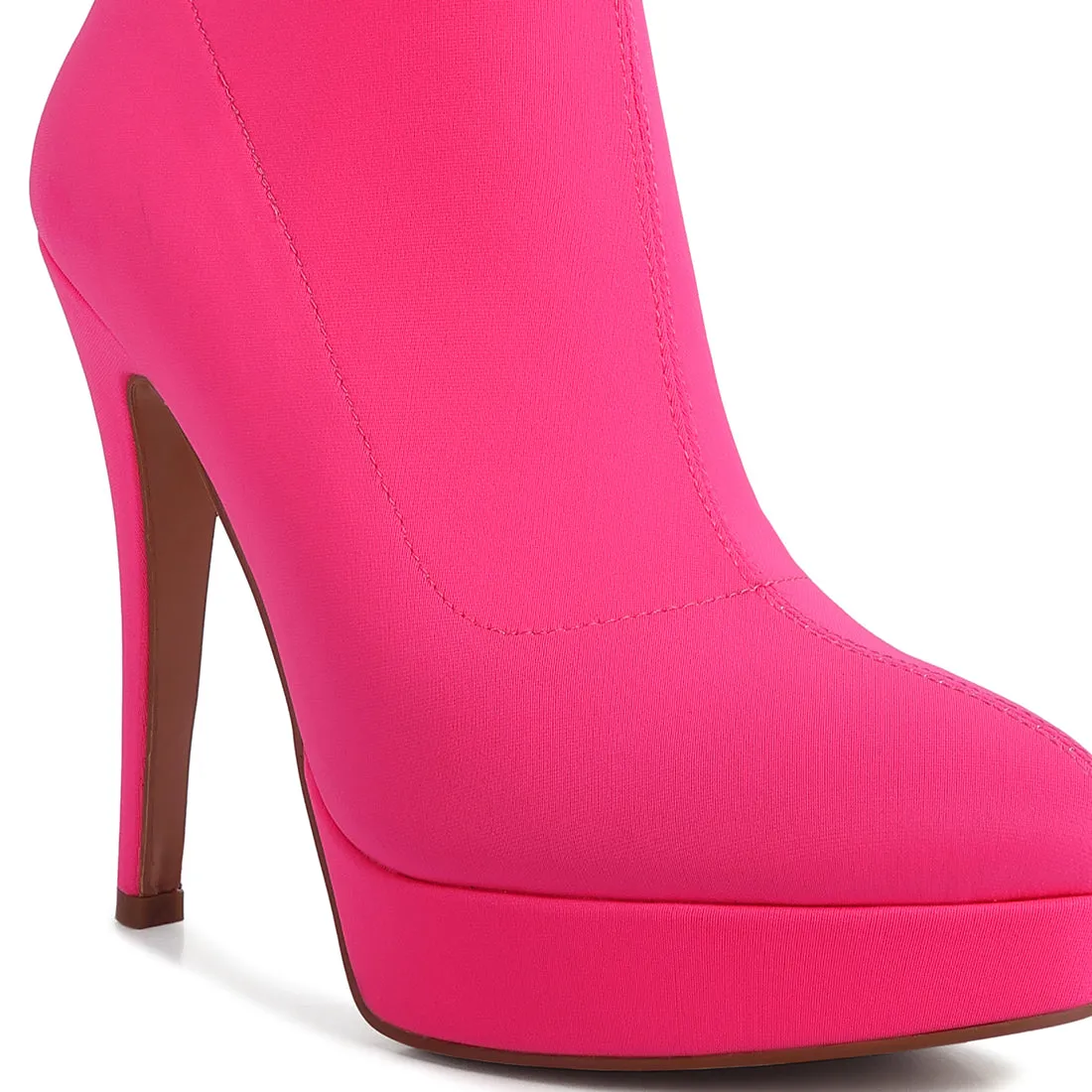 High Heeled Lycra Ankle Boot