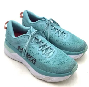 Hoka One One Women's Bondi 7 Blue Running Athletic Shoes - Size 9.5