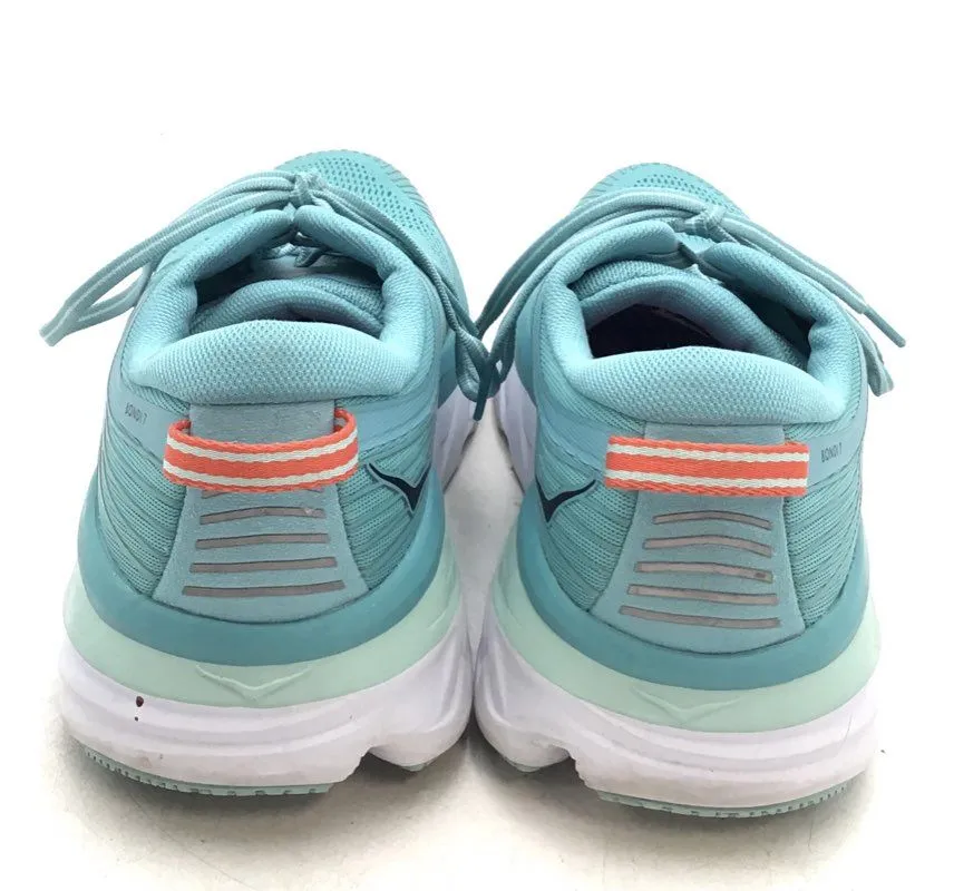 Hoka One One Women's Bondi 7 Blue Running Athletic Shoes - Size 9.5