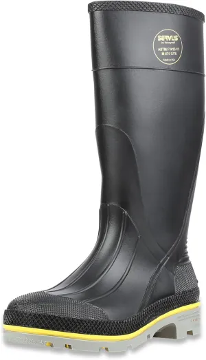 Honeywell Safety 75109-4 Servus XTP Chemical Resistant Men's Safety Hi Boot, Size-4, Black/Yellow/Grey