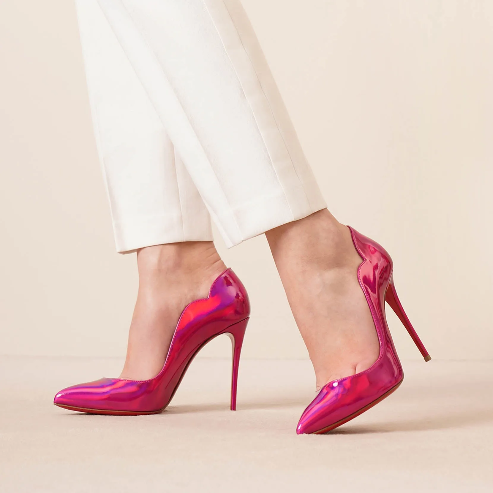 Hot Chick 100 patent psychic pink pumps